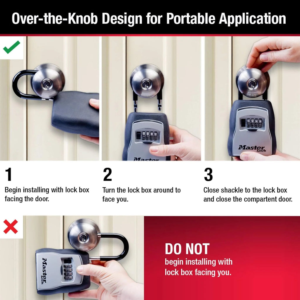 Key Lock Box, Outdoor Lock Box Bundle with Sentrysafe Fireproof and Waterproof Safe, 1.23 Cubic Feet