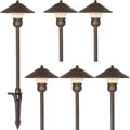 6 Pack Low Voltage LED Landscape Pathway Light, 3W 150LM 12V Wired for Outdoor Yard Lawn, Die-cast Aluminum Construction, 30-WATT Equivalent…