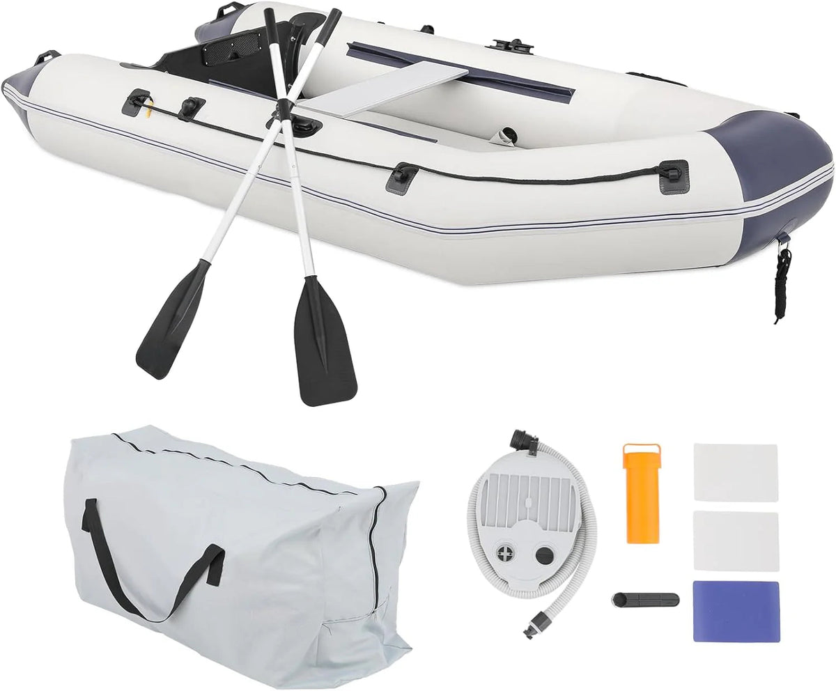 Person Inflatable Boat(oars Included), Inflatable Raft for Water Sports Quick Inflation & Deflation
