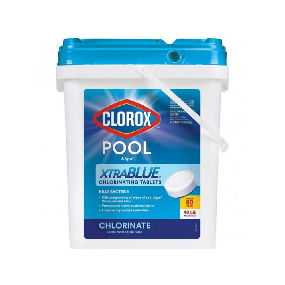 40 Pound 80 Tab Pool and Spa 3 Inch Long Lasting Chlorinating Tablets
