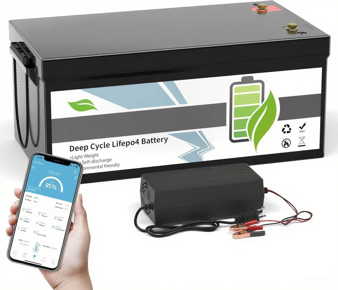 12V 100AH LIFEPO4 Battery, Rechargeabel Deep Cycle Lithium Batteries, 100A Bms with Low-temp Protection, Perfect for RV, Solar, Boat,…