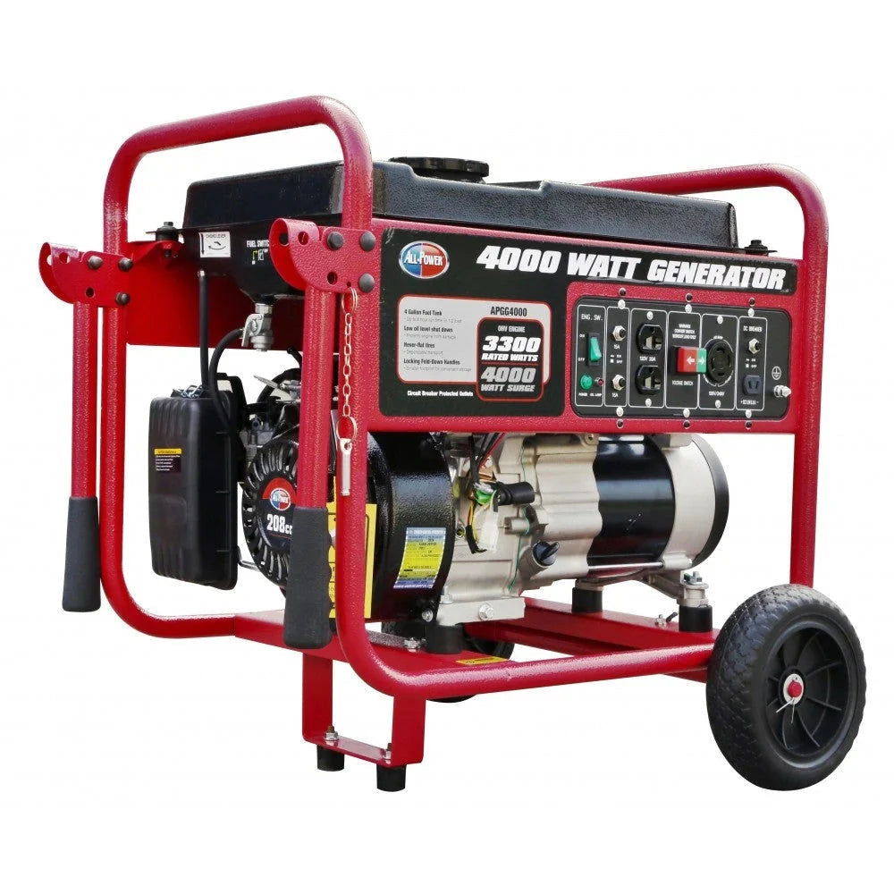 4000 Watt Generator , 4000W Portable Generator for Home Use Power Backup, RV Standby, Hurricane Damage Restoration Power Backup