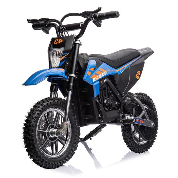 36V Kids Electric Dirt Bike, 36V, 350W, 15.5MPH, LED, 175LBS Max - Blue