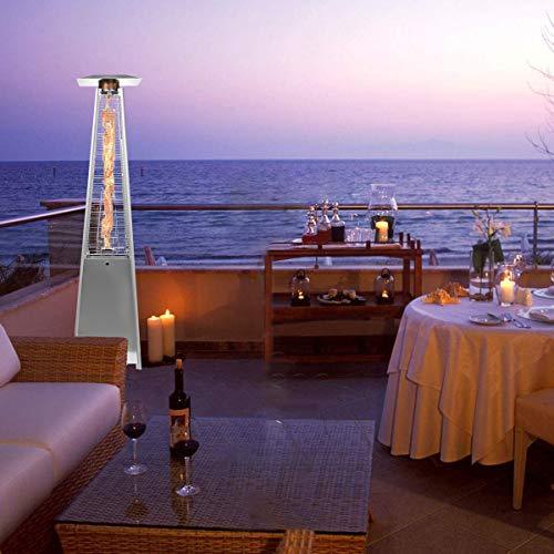 2 Sets 40,000 btu Propane Patio Heater, Standing Pyramid Outdoor Heaters