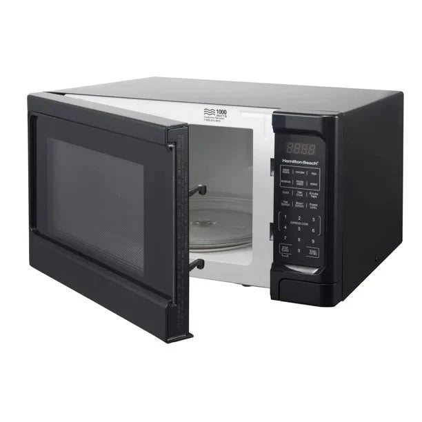 1.1 Cu. ft. Sleek Black Digital Microwave - Effortless Touchpad Controls