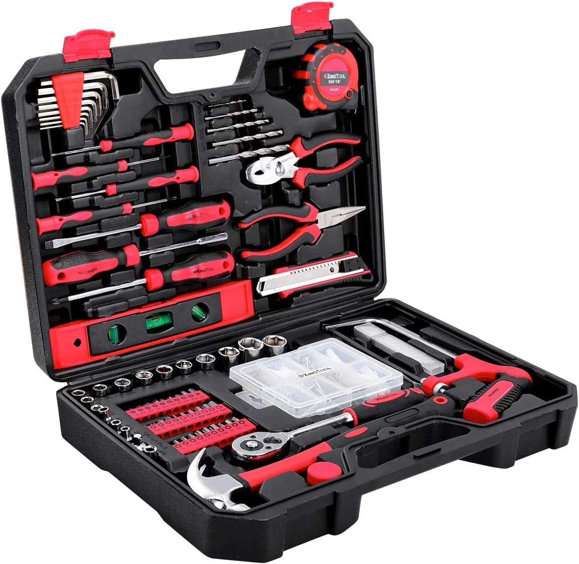 Home Tool Set Kit - 286 Pcs Home Auto Repair Tool Kit with Rolling Tool Box, Mechanic Tool Sets with 21V Max Cordless Power Drill, Perfect…