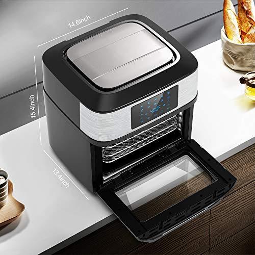 10-IN-1 Air Fryer Oven, 20 quart Airfryer Toaster Oven Combo, 1800W Large Air Fryers, Convection Toaster Oven with Rotisserie Dehydrator
