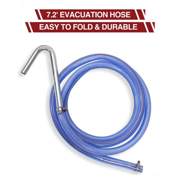 17 gal Electric Oil Drain with 110V Pump & 8 ft Hose,low Profile & T Folding Handle Oil Drain Cart for Truck Cars Suvs