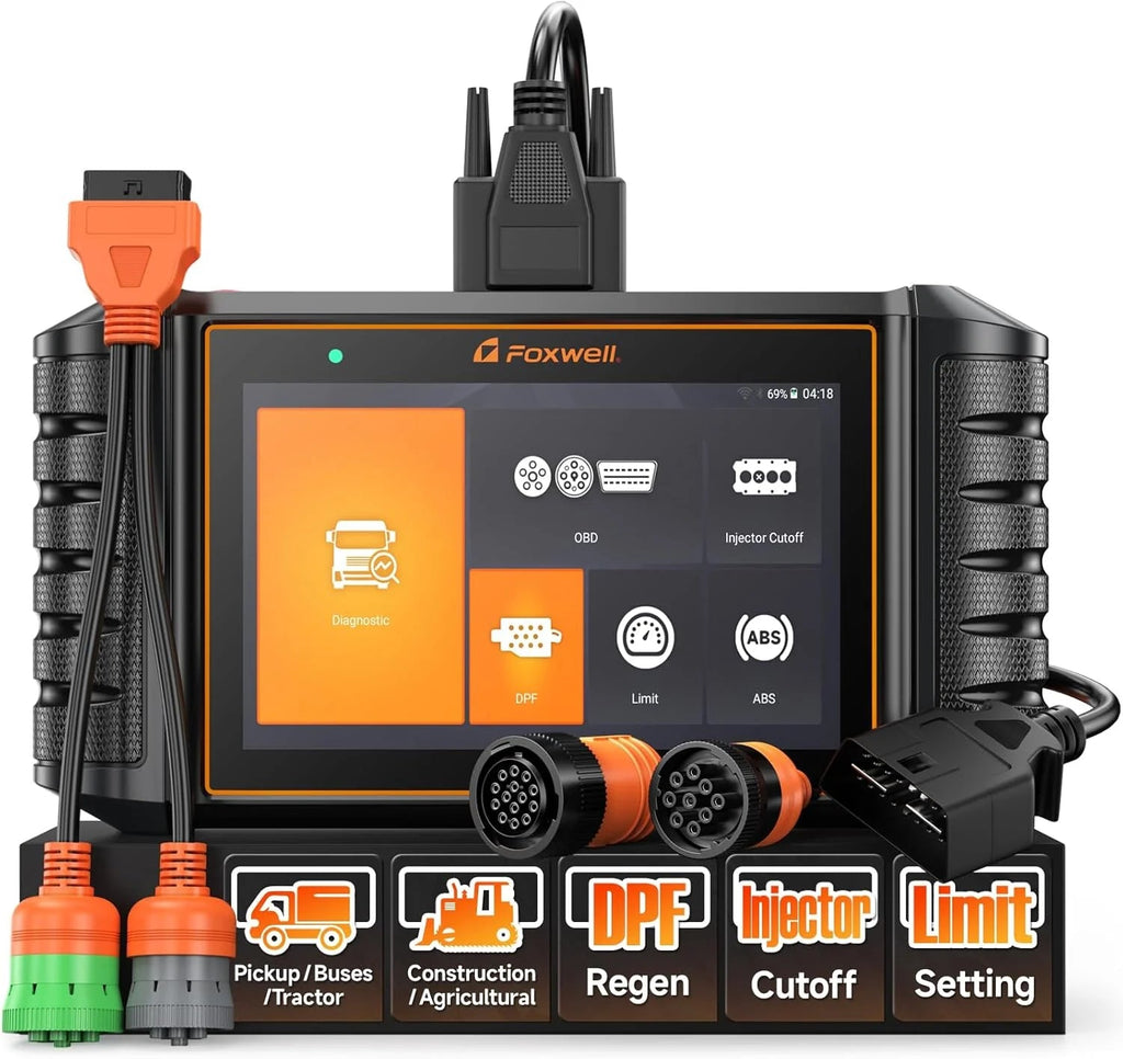 Heavy Duty Truck Scanner with Dpf Regen/injector Cutoff/limit Setting, Full System Diesel Diagnostic Scan Tool for Cummins, Detroit,…