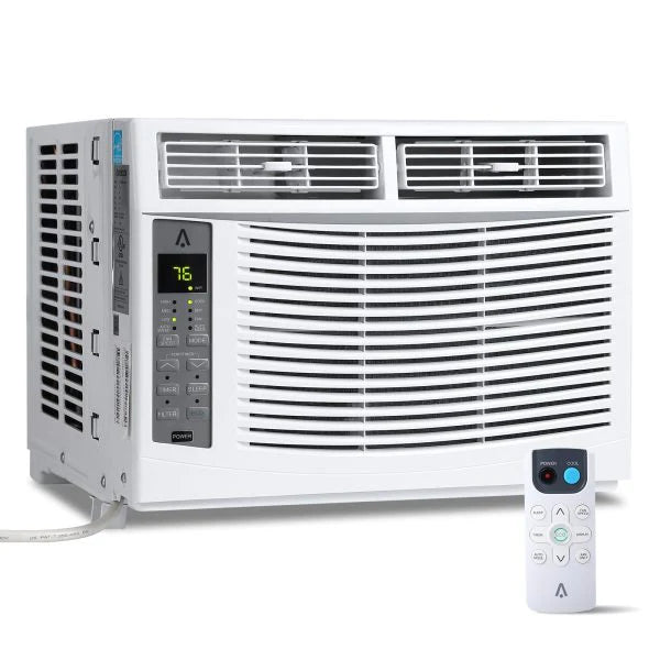 Window Air Conditioner with Reusable Filter & Controls, 6000 btu 115V~, Suitable for 250 Sq.ft