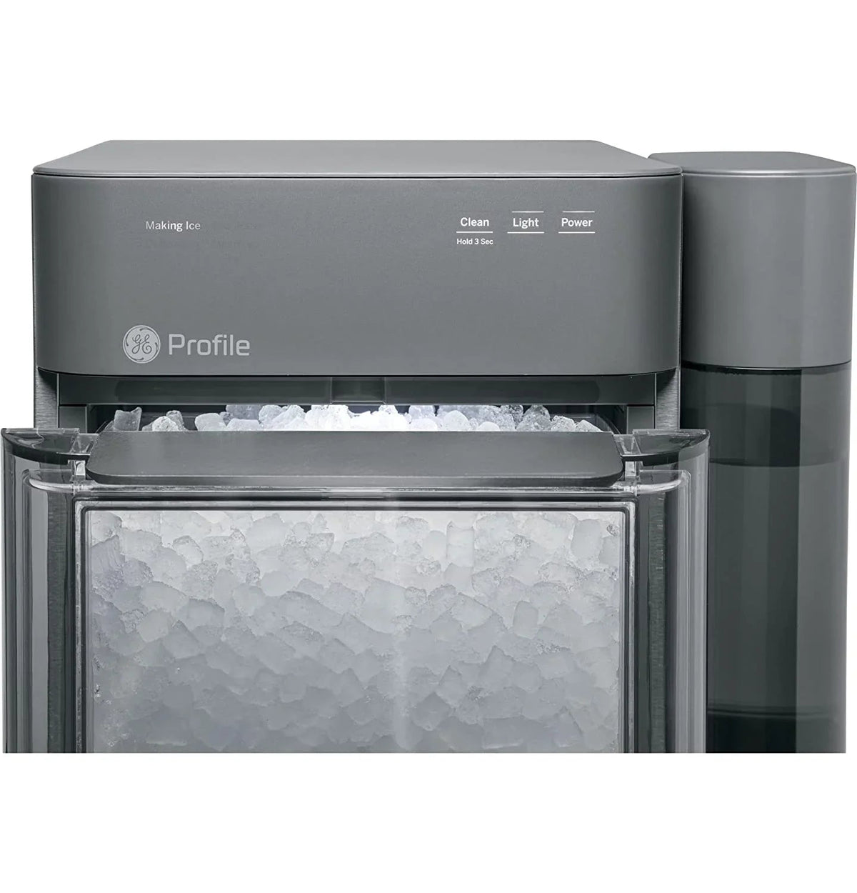 Countertop Nugget Ice Maker | Ice Machine with Wifi Connectivity | Smart Home Kitchen Essentials | Black Stainless