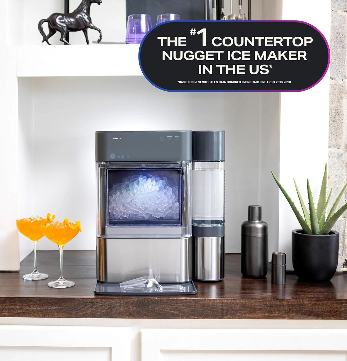 2.0 with 0.75 gallon Tank, Chewable Crunchable Countertop Nugget Ice Maker, Scoop Included, 38 lbs in 24 Hours, Pellet Ice Machine with Wifi…