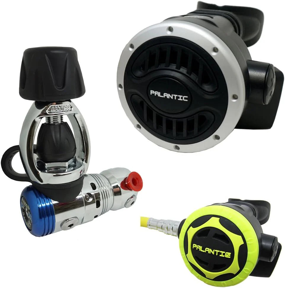 Yoke Regulator & Octopus Combo for Scuba Diving | High-performance Over-balanced Regulator, Silicone Mouthpiece, 27" Hose, Large Purge…