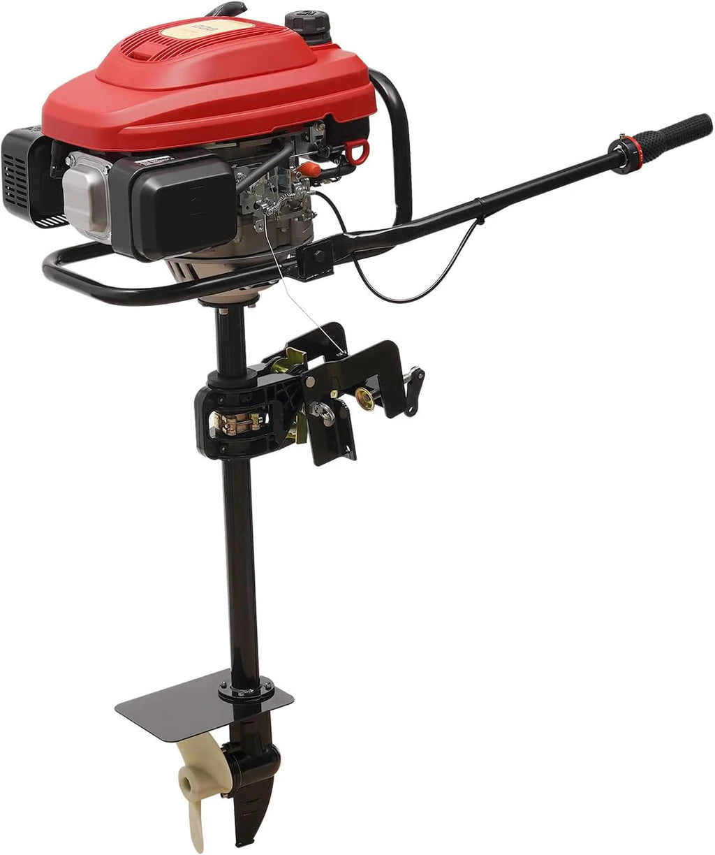 4 Stroke 4HP Outboard Motor, 4 Stroke 55CC Jet Pump Boat Engine W/wind Cooling Cdi System for Rubber Boats, Wooden Boats, Fishing Boats,…