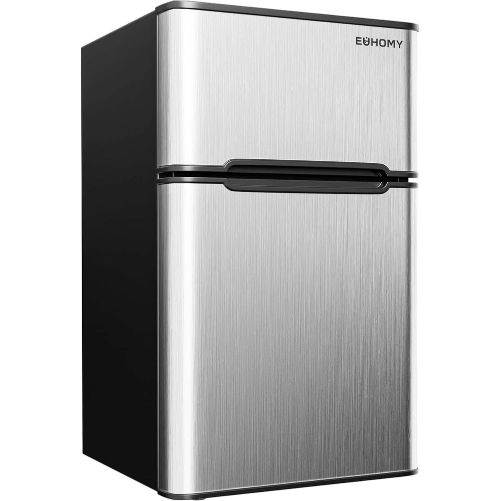 3.2 Cu.ft Mini Fridge with Freezer - 2-DOOR Compact Refrigerator for Bedroom, Dorm, Office or Apartment, SILVER3.2 Cu.ft Mini Fridge with…