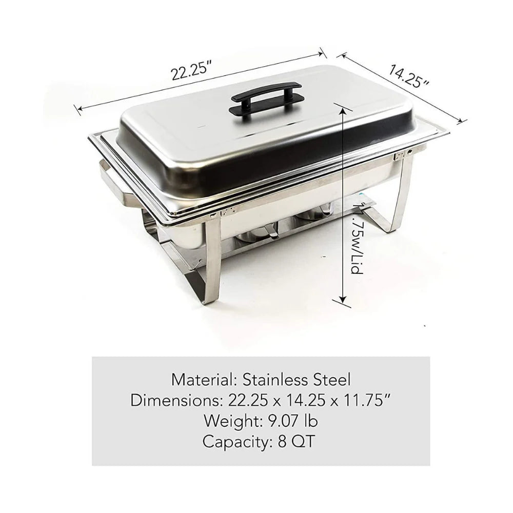 4 Pack 8 quart Stainless Steel Chafing Dish