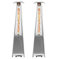 2 Sets 40,000 btu Propane Patio Heater, Standing Pyramid Outdoor Heaters
