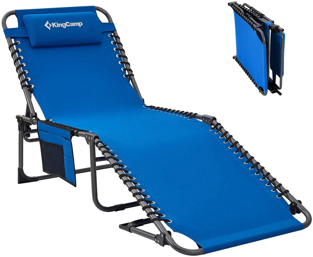 4-FOLD Outdoor Folding Chaise Lounge Chair for Beach