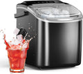 Ice Maker Countertop, Efficient Easy Carry Ice Machine, Self-cleaning Ice Maker with Ice Scoop & Basket, 9PCS/ 8MINS 26.6LBS Per Day for…