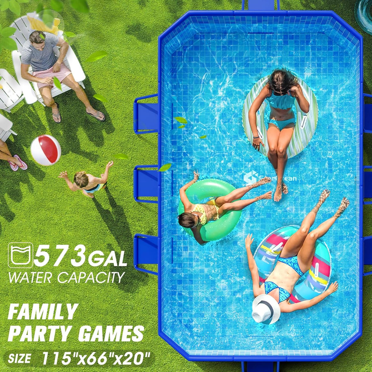 Foldable Pool, Large Non-inflatable Swimming Pool for Kids,adult Collapsible Pools Hard Plastic Shell, Oversized Thickened,portable Folding…