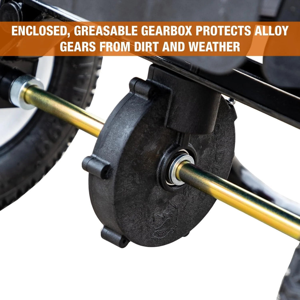 Multi-purpose Walk Behind Push Spreader, 100 Pound Capacity, Multi Use Tool for Grass Seed, Salt, De-icer, Fertilizer and Seeds
