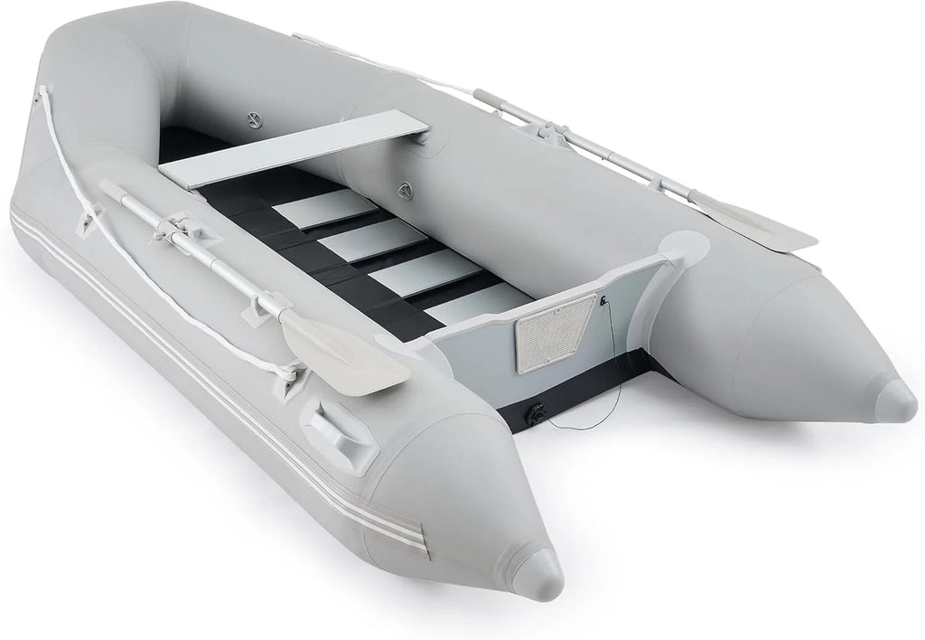 10FT Inflatable Dinghy Boat, 4 Person 990LB Transom Sport Tender Boat with Pump Aluminum Oars Floor, Heavy Duty Inflatable Raft Kayak for…