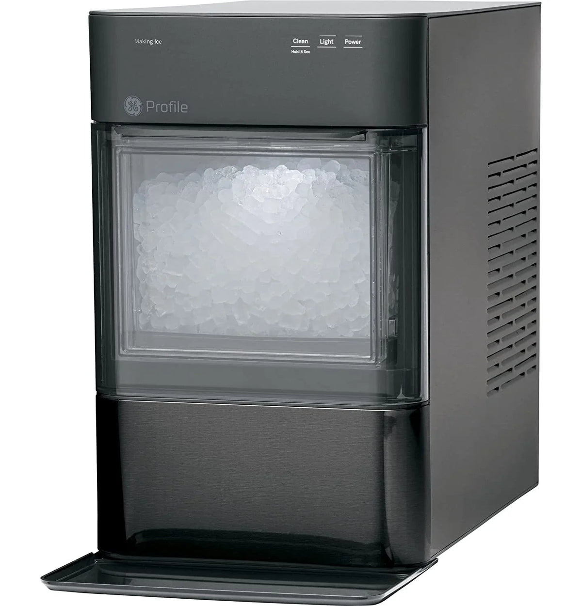 Countertop Nugget Ice Maker | Ice Machine with Wifi Connectivity | Smart Home Kitchen Essentials | Black Stainless
