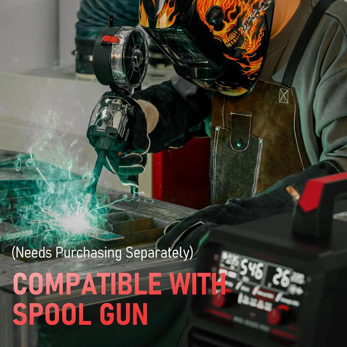 135AMP Mig WELDER,110V Flux Core Welder Flux Core Mig/lift Tig/stick 3-IN-1 Large LED Digital Display Welding Machine Igbt Inverter Welder