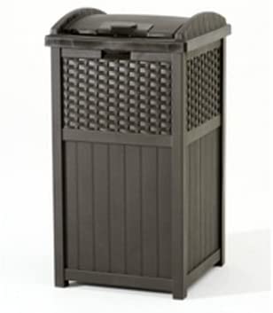 77 quart Resin Beverage Cart, Java & Suncast 33 gallon Resin Trash Can
