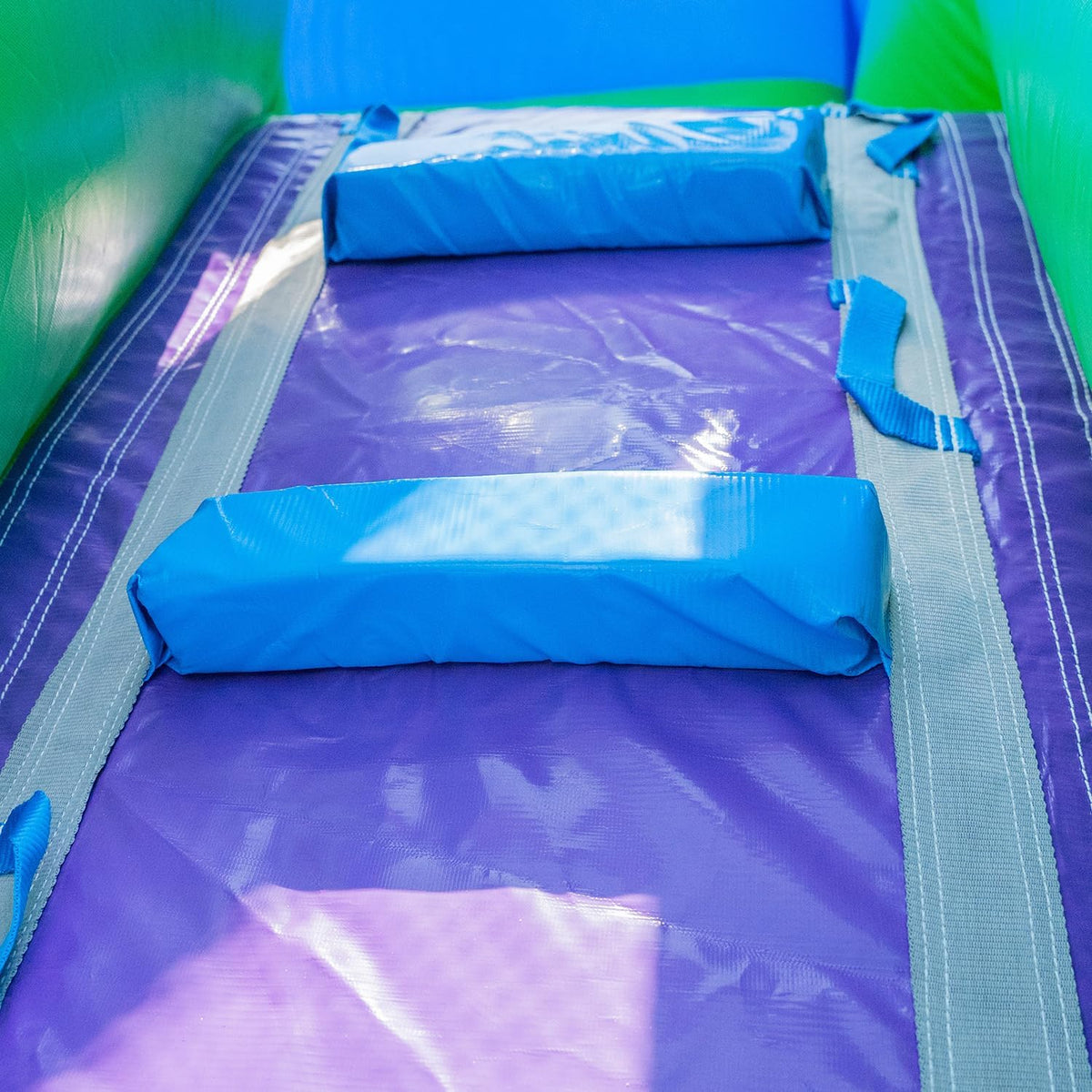 Purple Tropical Lightweight Premium Commercial Grade Water Slide Inflatable with Attached Pool for Kids and Adults (with Blower), Wet Dry…