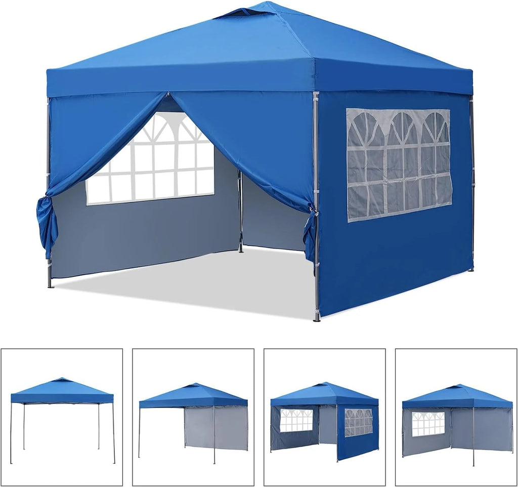 10X10 Pop Up Canopy Tent, Outdoor Canopy Tent, Patio Tent,commercial Instant GAZEBOS,4 Sidewalls, Portable Shelter Canopies, with 4…