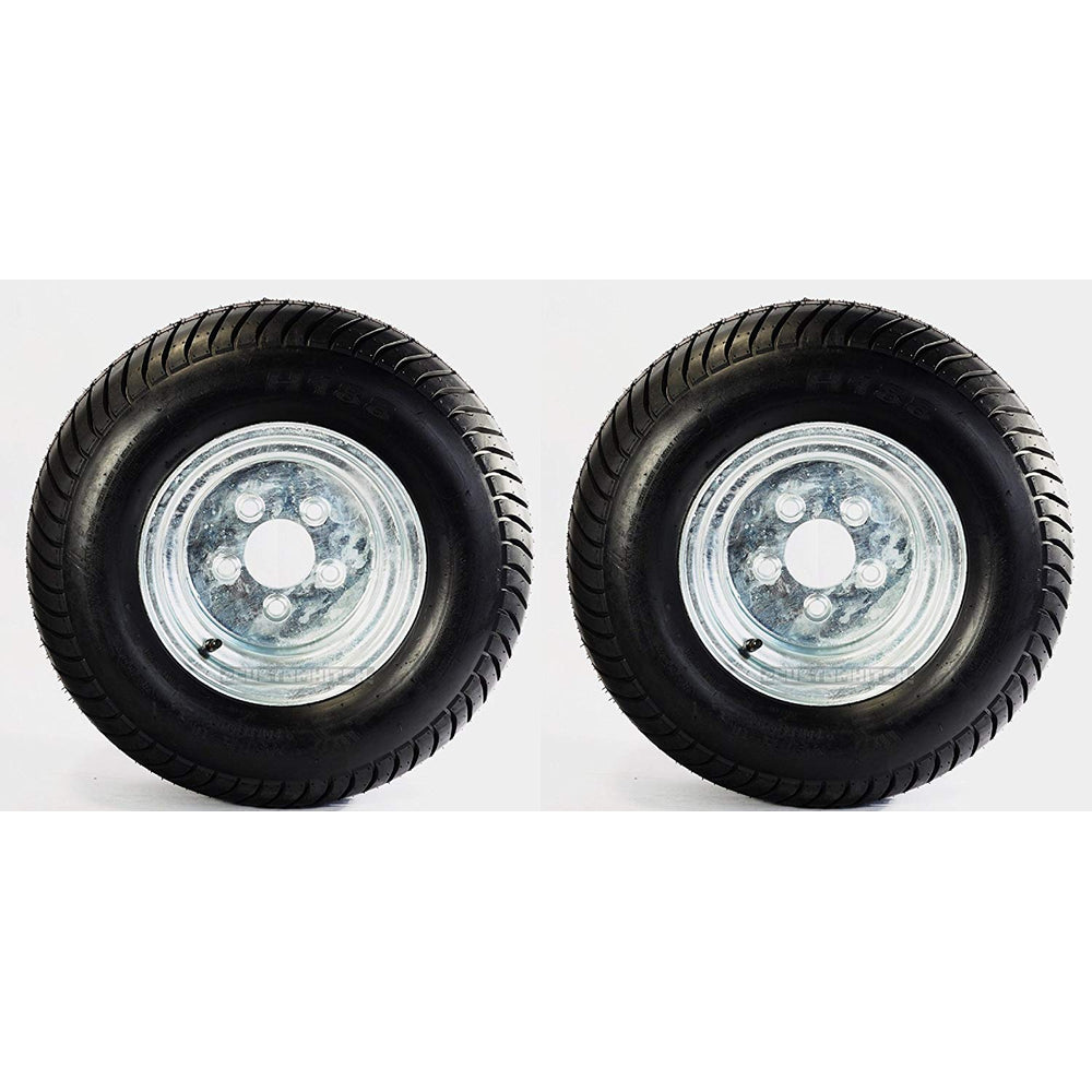 2-PACK Trailer Tire on Rim 20.5X8-10 205/65-10 20.5X8.0-10 5 Lug E Galvanized