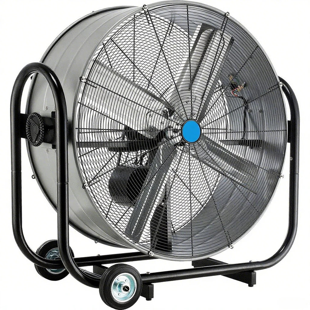 36X22 Portable Tilt Drum Blower Fan, Belt Drive