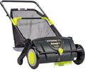 21-INCH Width Leaf & Grass Push Lawn Sweeper, Black