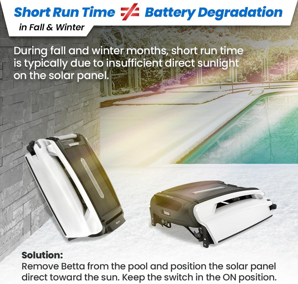 Betta Se Solar Powered Automatic Robotic Pool Surface Skimmer Cleaner with 30 Hour Continuous Cleaning Battery Power and Re Engineered Twin