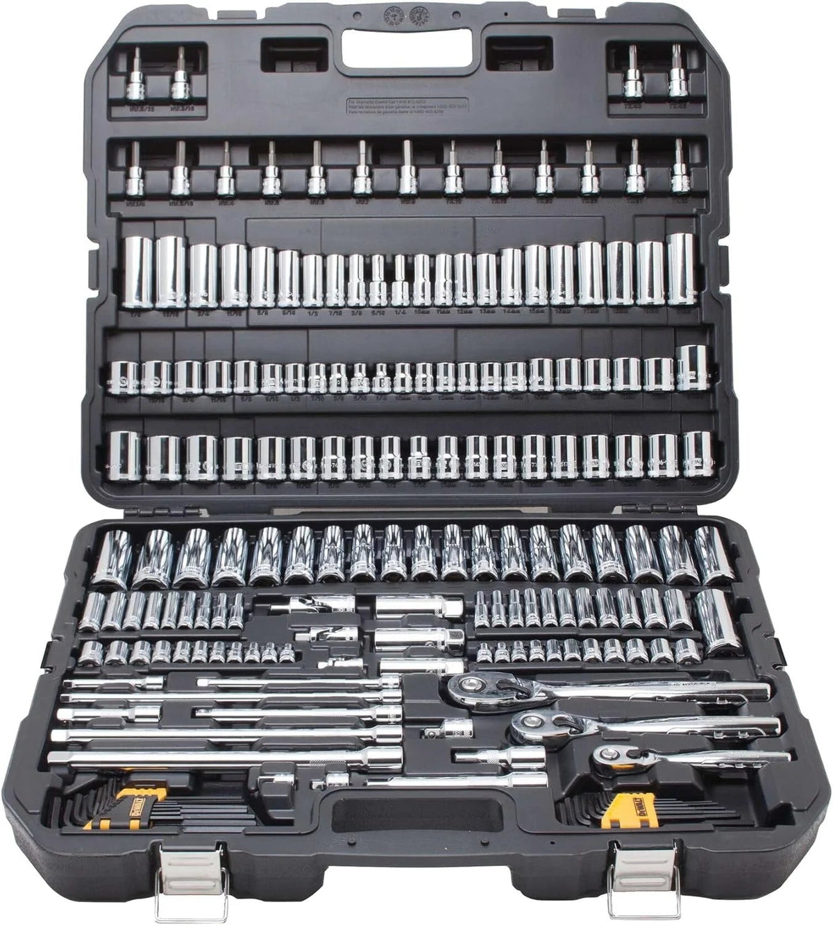 Mechanics Tool Set, Sae and Metric, 1/2, 1/4, 3/8 Drive Sizes, 192-PIECE