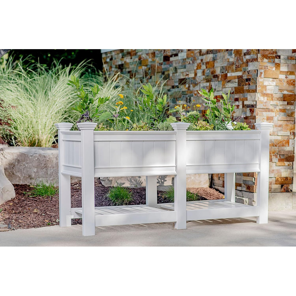 Cambridge 68 5W X 24L Vinyl Raised Planter with Extension Kit