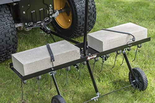 48-INCH Tine Tow Dethatcher,black,medium