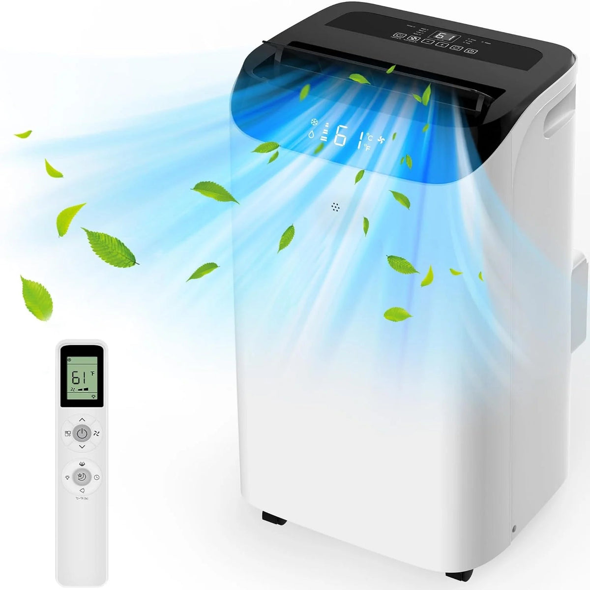 14000 btu Portable Air Conditioners with Remote Control, 3-IN-1 Free Standing Cooling AC Unit with Fan & Dehumidifier, Cools Room Up to 700…