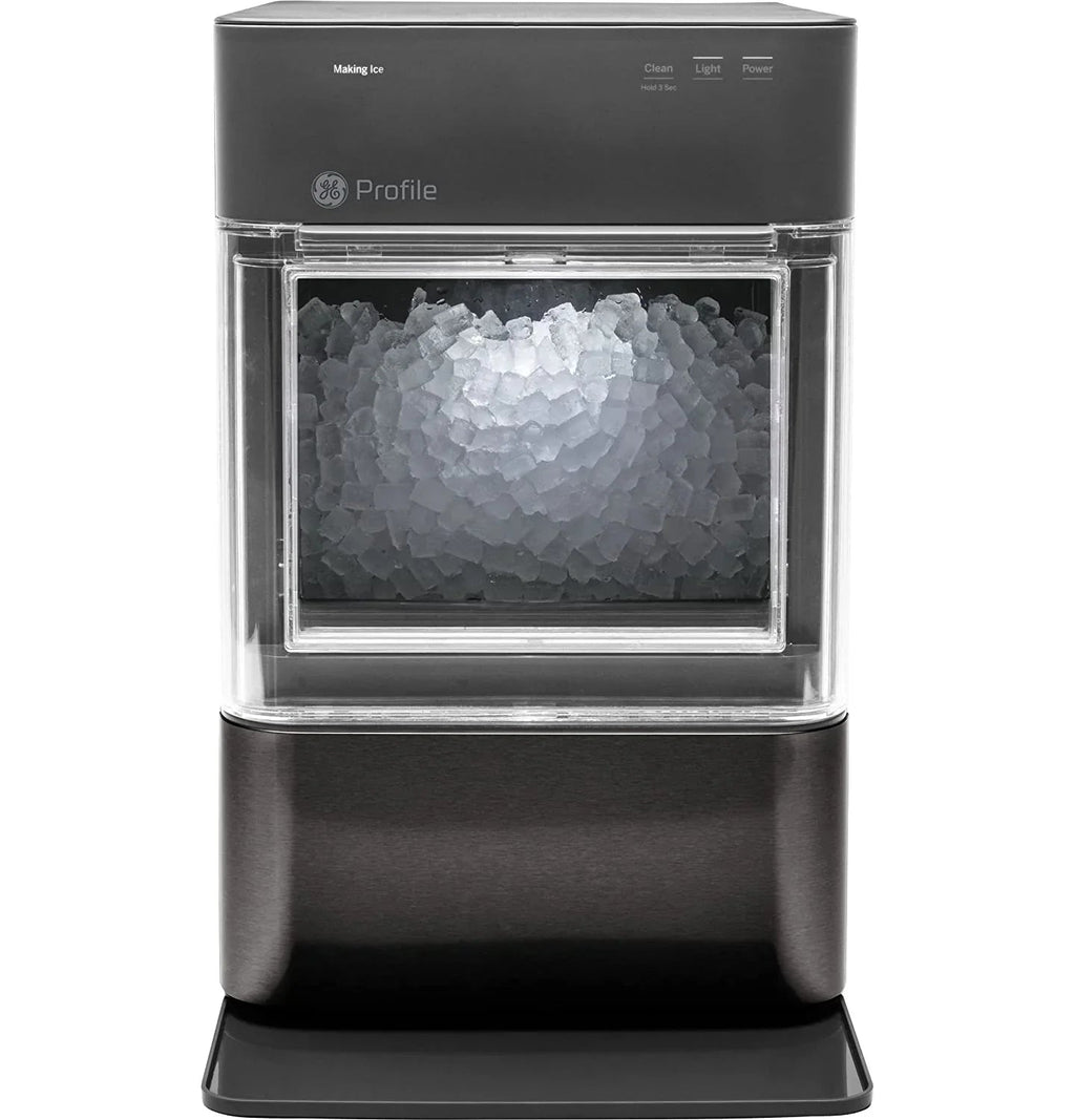 Countertop Nugget Ice Maker | Ice Machine with Wifi Connectivity | Smart Home Kitchen Essentials | Black Stainless