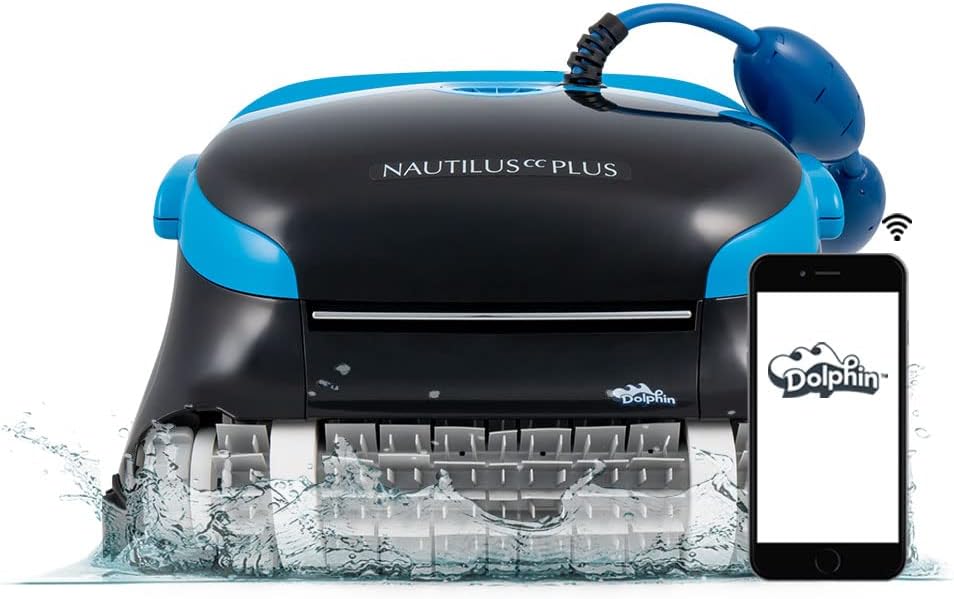 Wi-fi Automatic Robotic Pool Vacuum Cleaner, Always Cleaning, Never Charging, with Wall Climbing Scrubber Brush, Ideal for In-ground Pools…
