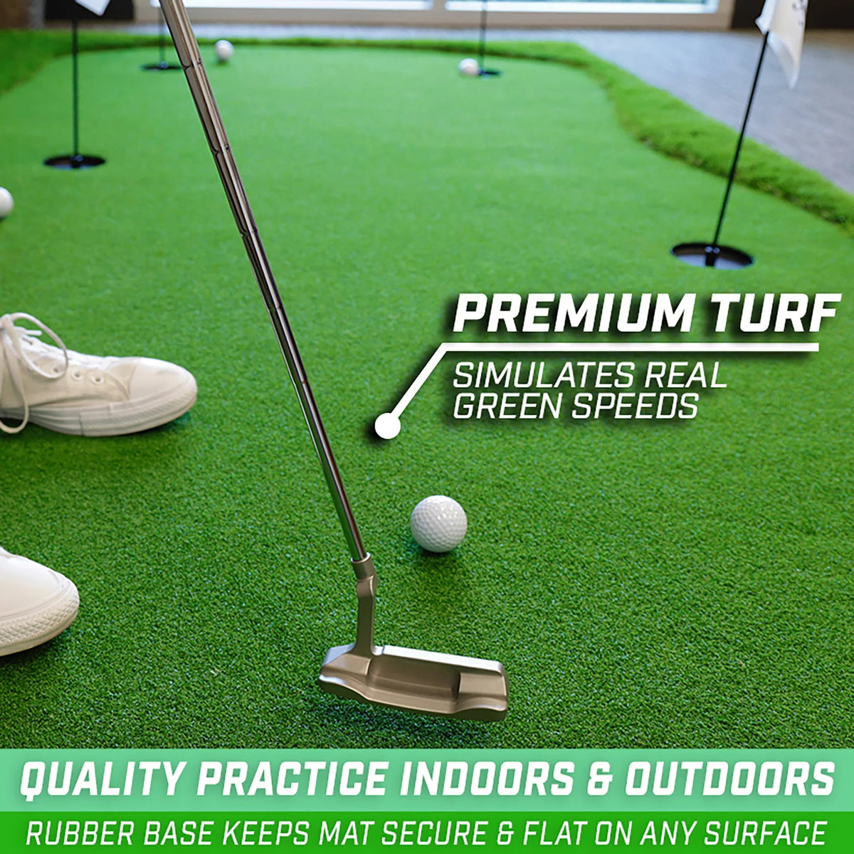 12'X5' Golf Putting Green for Indoor & Outdoor Putting Practice
