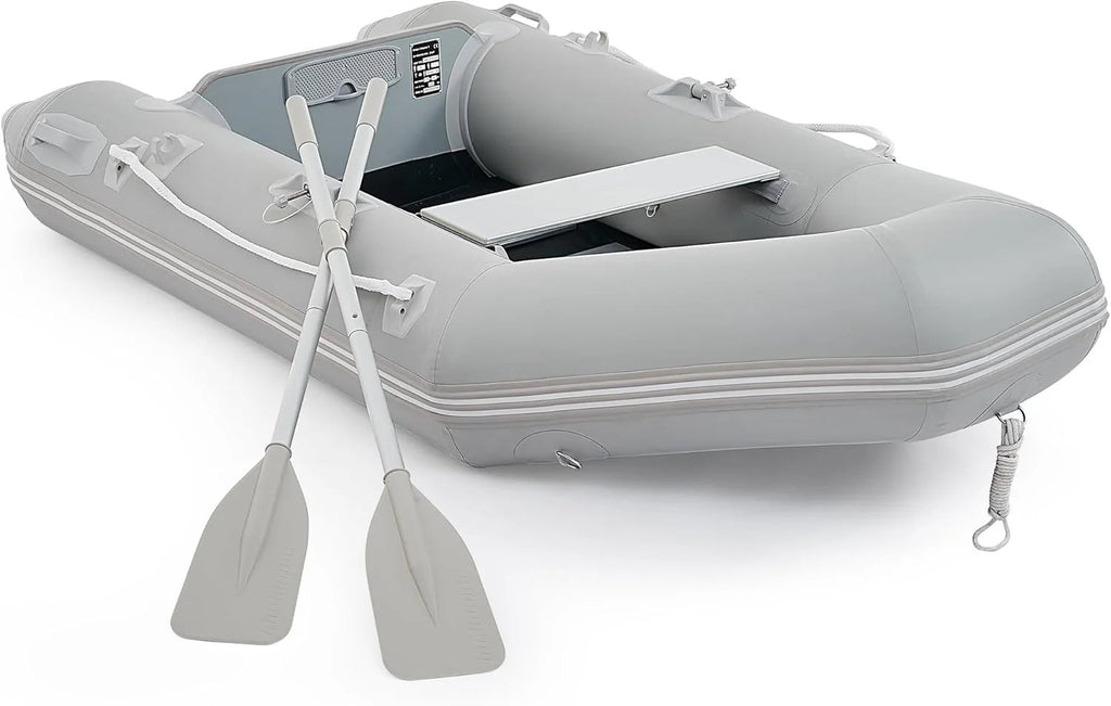 7.5FT Inflatable Dinghy Boat, 2 Person 660LB Transom Sport Tender Boat with Pump Aluminum Oars Floor, Heavy Duty Inflatable Raft Kayak for…