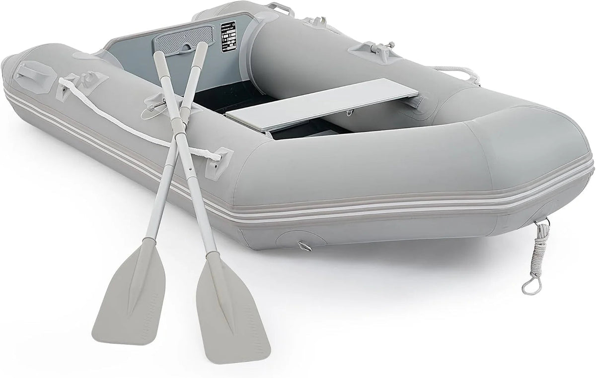 7.5FT Inflatable Dinghy Boat, 2 Person 660LB Transom Sport Tender Boat with Pump Aluminum Oars Floor, Heavy Duty Inflatable Raft Kayak for…