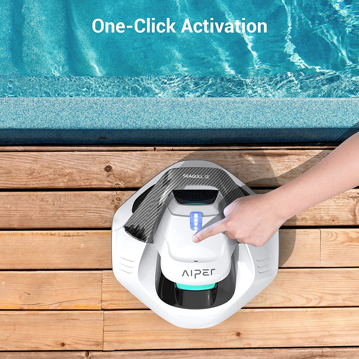 Cordless Robotic Pool Cleaner, Pool Vacuum with Dual-drive Motors