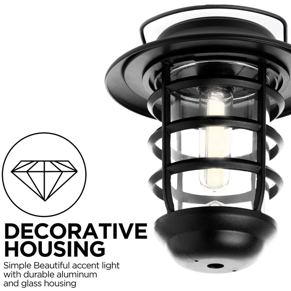 Home Zone Security Solar Outdoor Decorative Glass Wall Lantern Light No Wiring