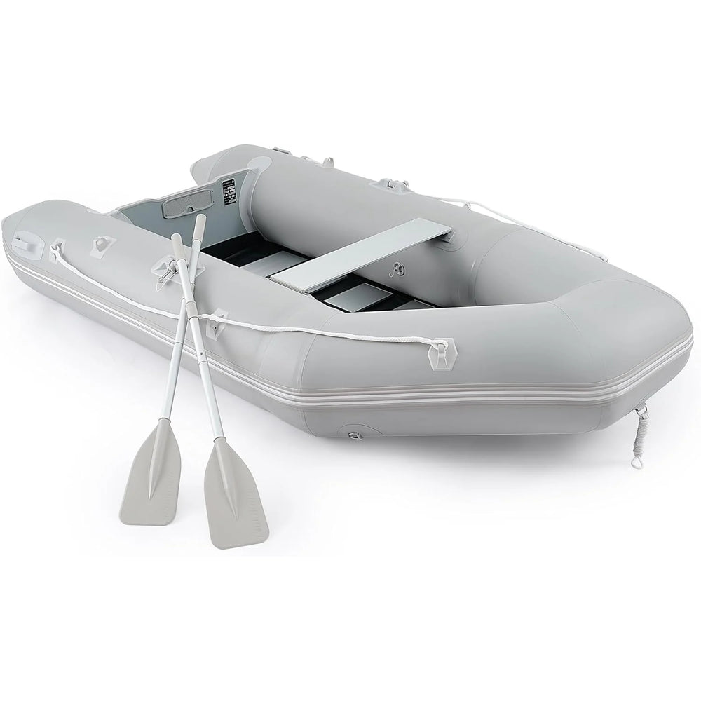 10FT Inflatable Dinghy Boat, 4 Person 990LB Transom Sport Tender Boat with Pump Aluminum Oars Floor, Heavy Duty Inflatable Raft Kayak for…