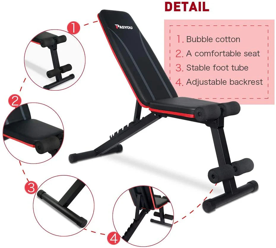 Adjustable Weight Bench Full Body Workout Multi-purpose