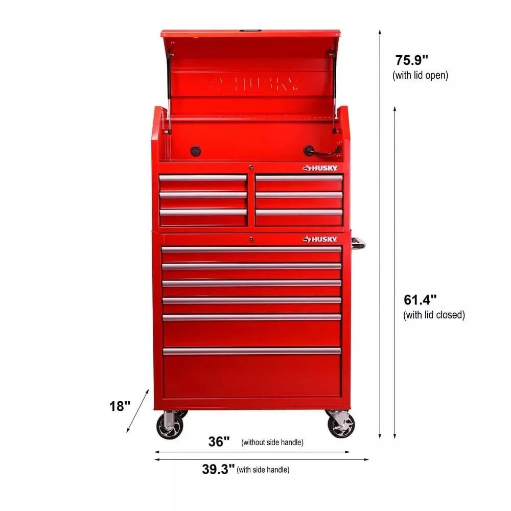 36 in. 12-DRAWER Tool Chest and Cabinet Combo