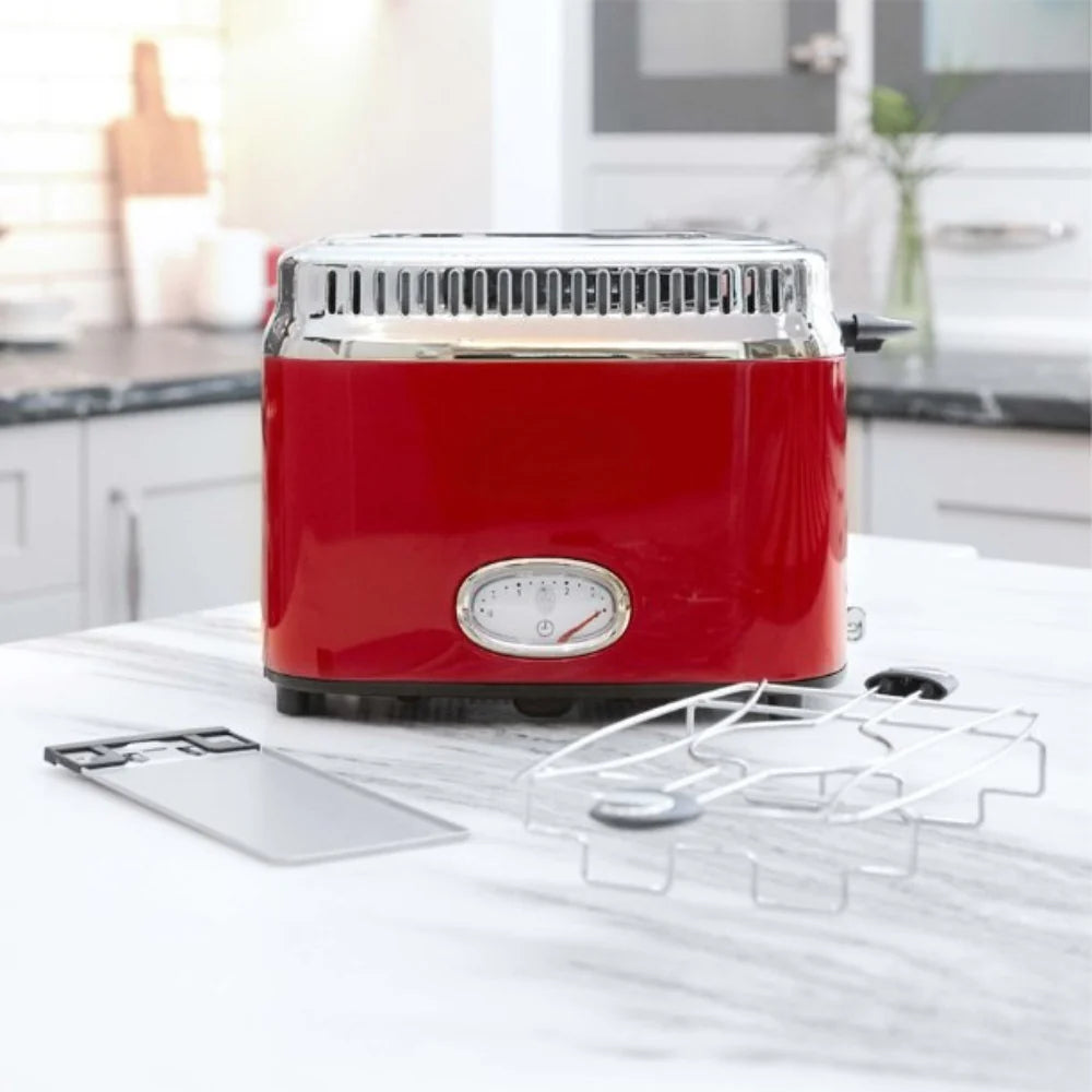 Retro Style 2-SLICE Toaster, Red